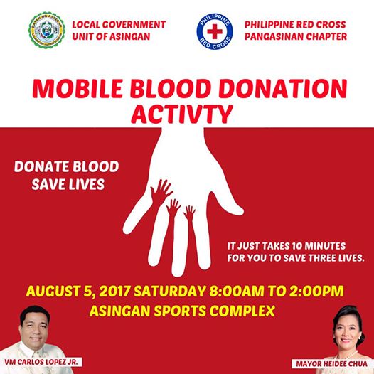 LGU Asingan supports Mobile Blood Donation Activity