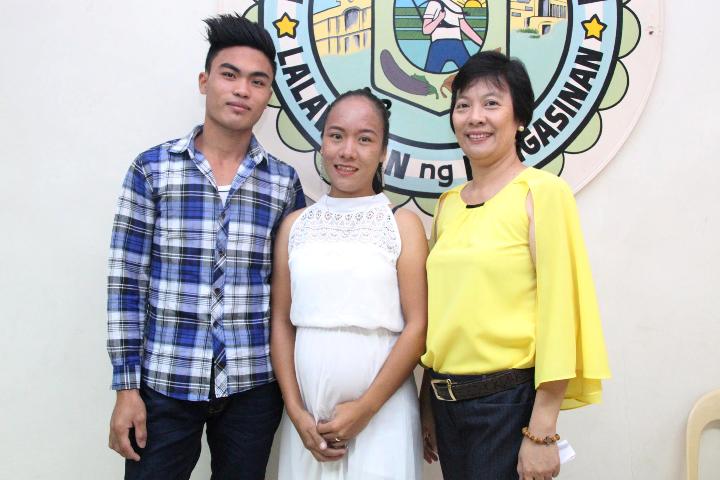 Mrs. Princess Dagang Ceraos and Raymond Asinas of Barangay Carosucan Norte