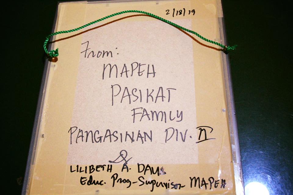 Thank you so much MAPEH PASIKAT family of Pangasinan 1